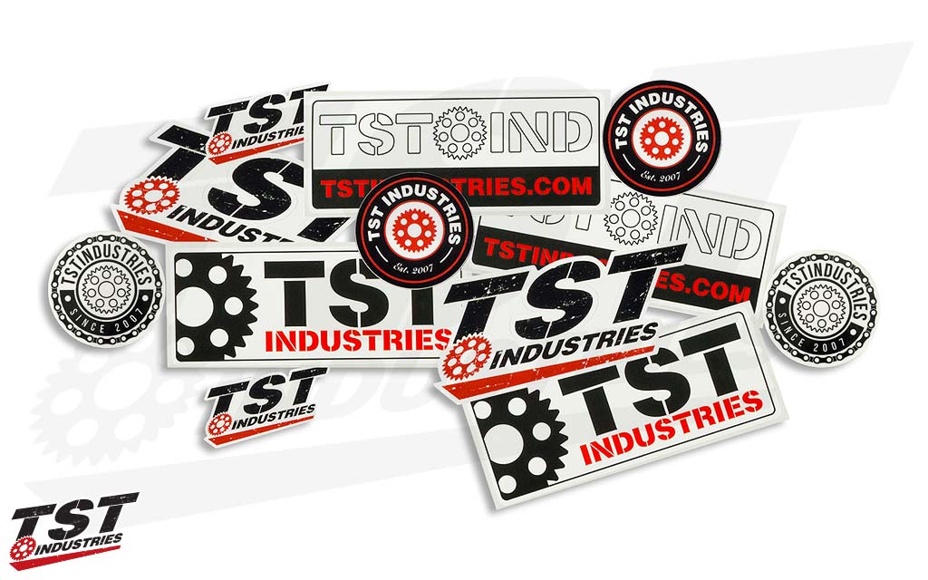 What's included in the TST Industries Sticker Pack.