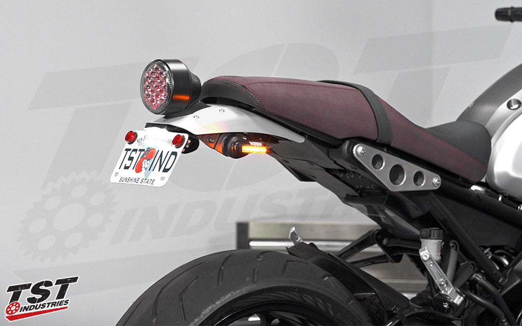 Transform your Yamaha XSR900 with a high quality, budget friendly, adjustable fender eliminator from TST Industries. (Signals and license plate light sold separately)