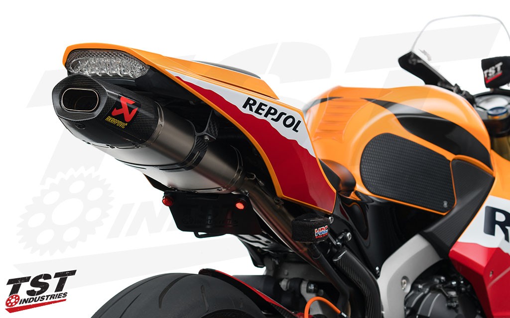 Clear TST V2 LED Sequential and Programmable Integrated Tail Light on the 2013 Honda CBR600RR.
