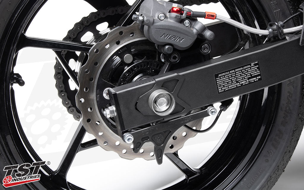 Developed for street and track to make rear wheel maintenance easier on your Ninja 400.