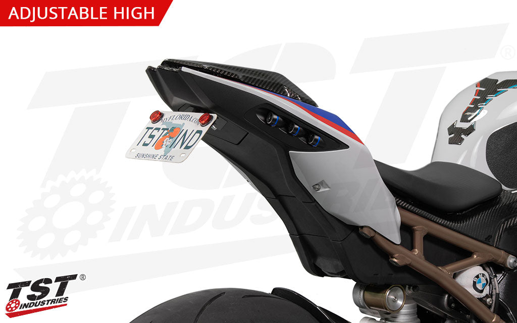 Ditch the large stock fender while keeping your license plate in location similar to stock.