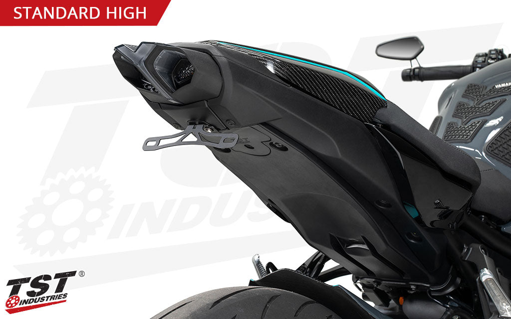 Standard High Mount features a lightweight non-adjustable stainless steel bracket.