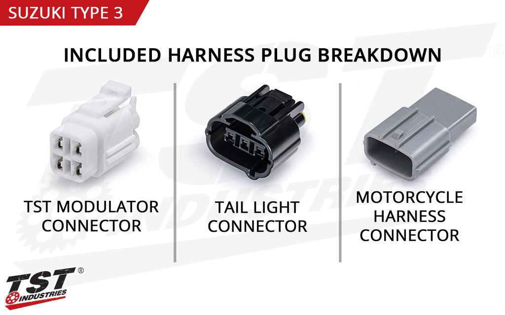 Suzuki Type 3 harness plug details.