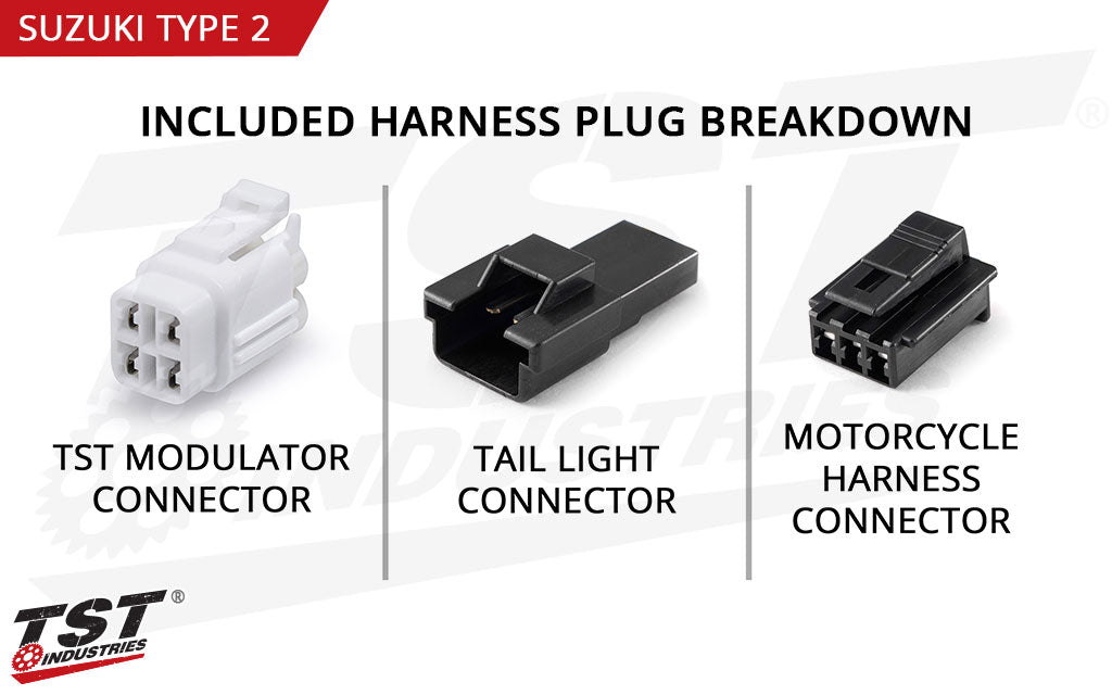 Suzuki Type 2 harness plug details.