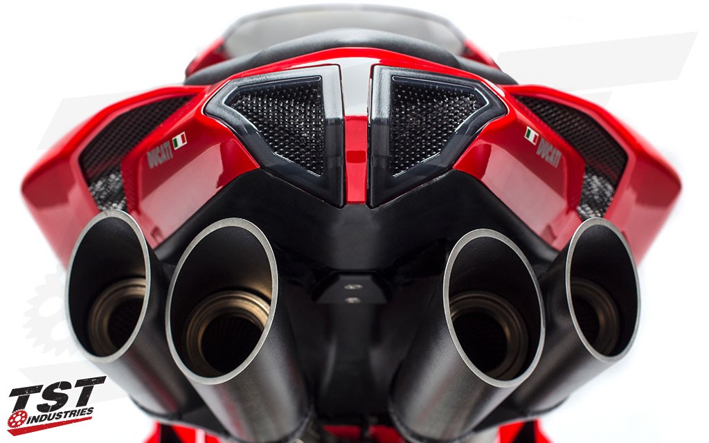 Overhaul the look of your Ducati's tail section with the TST Industries LED Integrated & Sequential Tail Light.