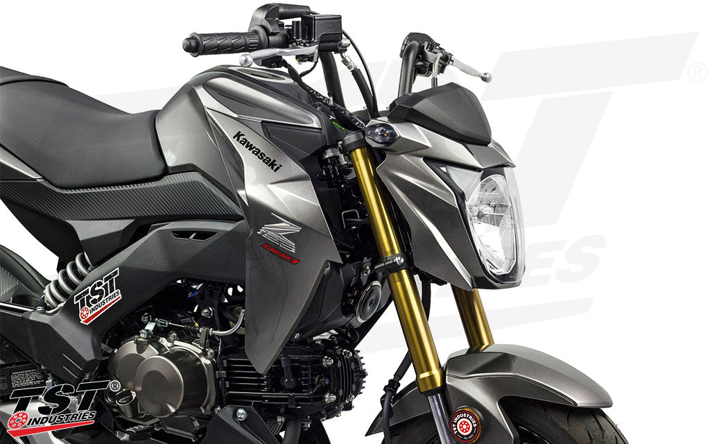 TST LED Front Flushmount Turn Signals for Kawasaki Z125 PRO 2017+