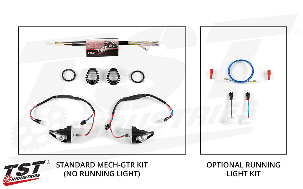 TST MECH-GTR Front LED Turn Signals for Kawasaki Z900, Z650, Z400