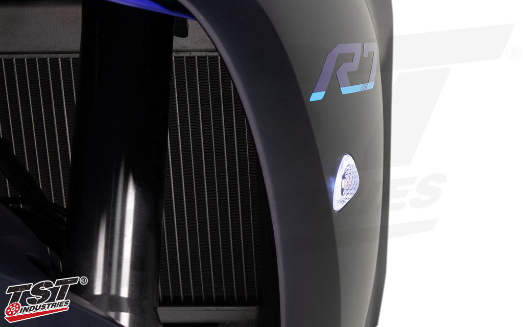 TST HALO-GTR Flushmounts provide sleek yet visible turn signals without the bulk.