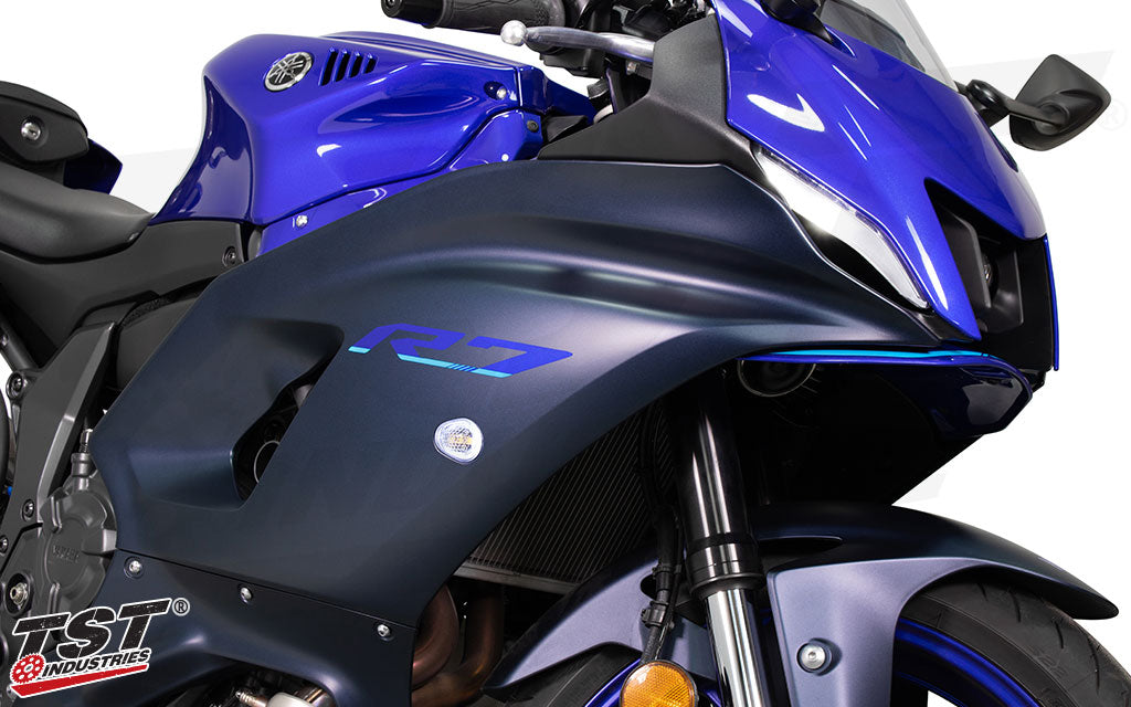 TST HALO-GTR Front LED Flushmount Turn Signals for Yamaha YZF-R7 2022-2025