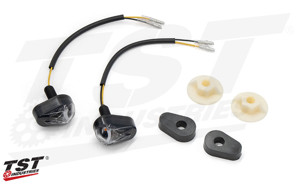What's included in the TST LED Front Flushmount Turn Signals for Honda CBR300R / CBR250R kit.