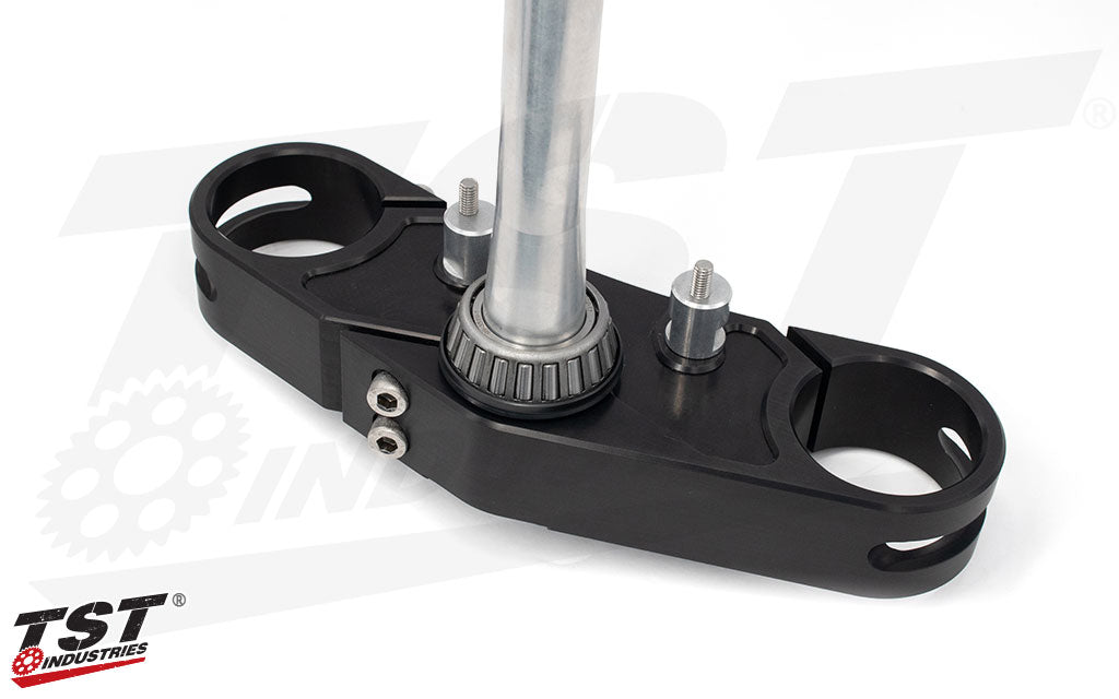 Features an adjustable steerring stop and adjustable trail angle.
