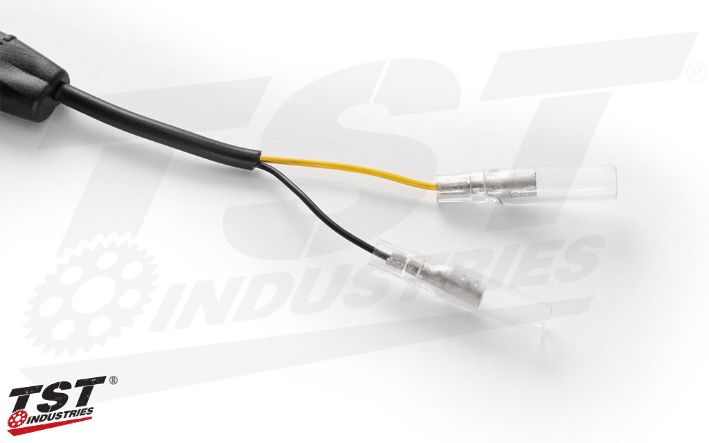 Signal side of the Running Mate features two female bullet-style connectors.