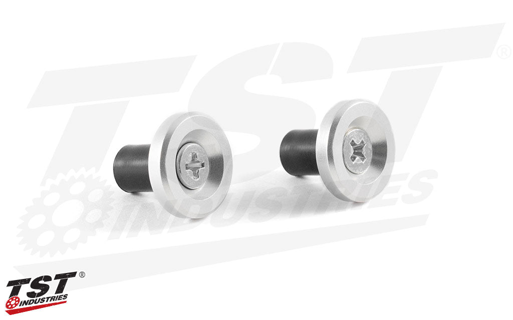 Silver TST Universal Mirror Block Off Plugs.