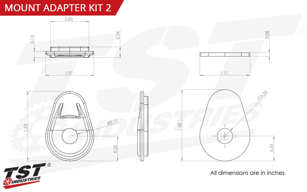 Mount Kit 2 Is Typically Used On Yamaha and Honda Motorcycles.