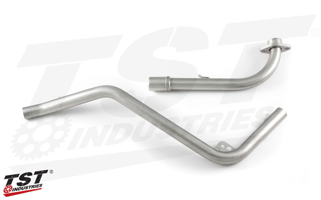 Natural finish header and midpipe.