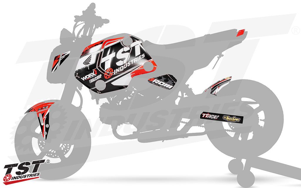 TST Industries Livery Graphics Kit for Honda Grom 2022-2024