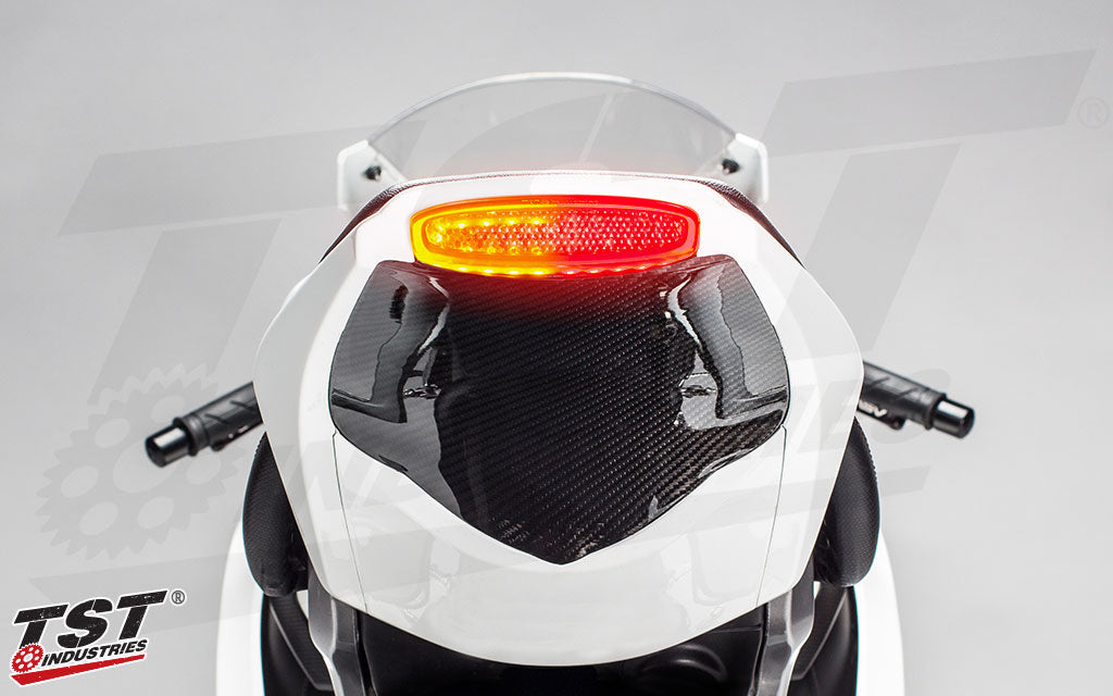 Includes the TST exclusive LED Integrated Tail Light with plug and play wiring.