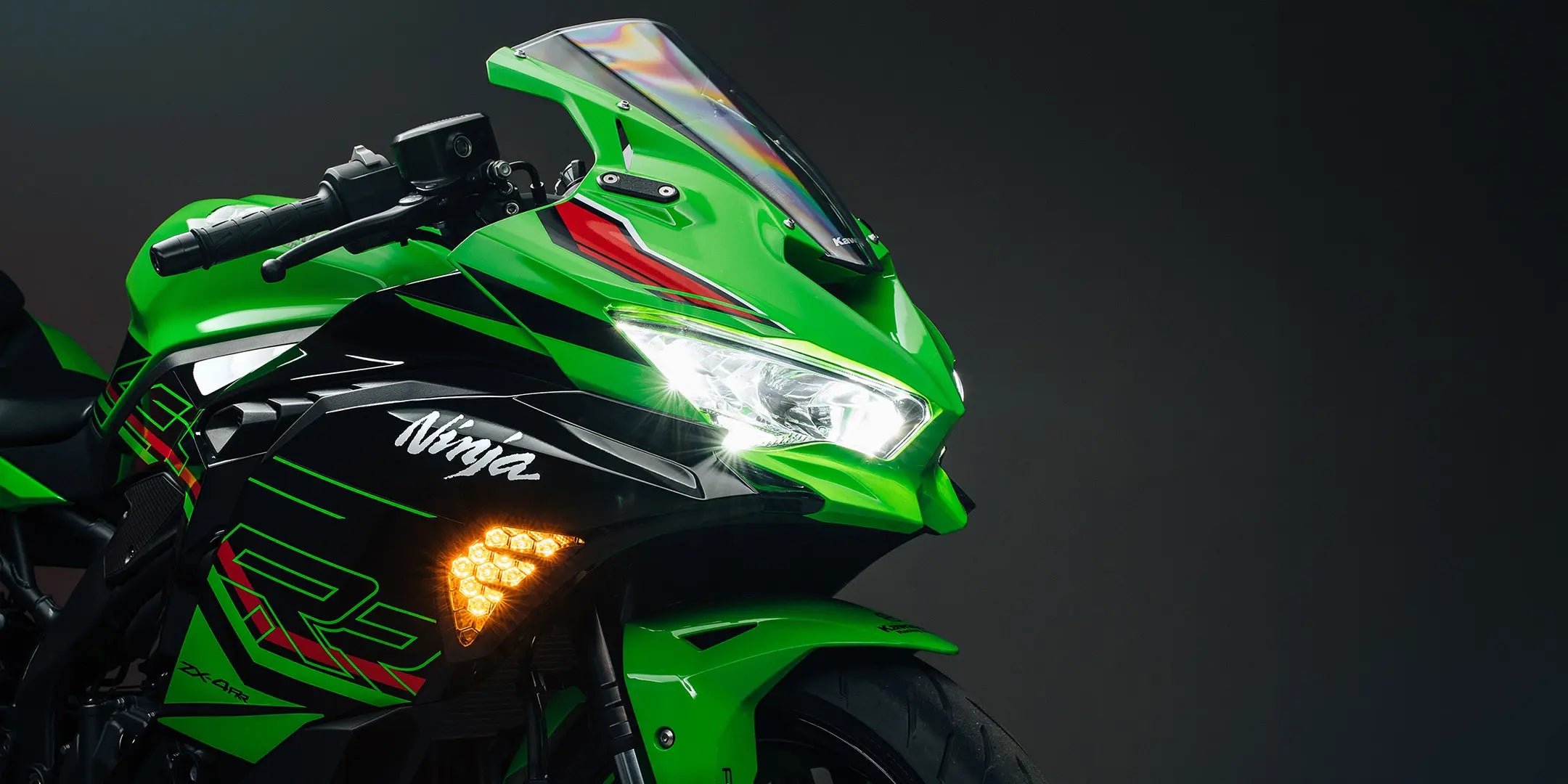 2024 Kawasaki ZX-4RR with TST Industries Nexus Front LED Turn Signals.