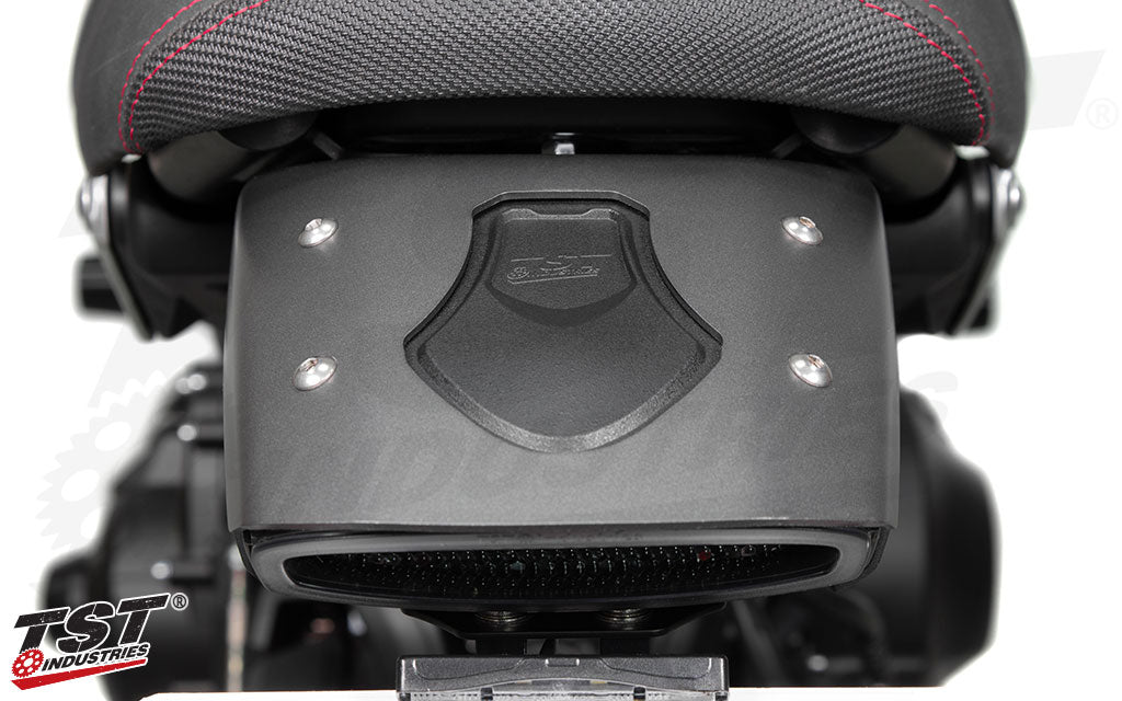 Flush design that adds style without distracting from the overall look and styling of the XSR900.