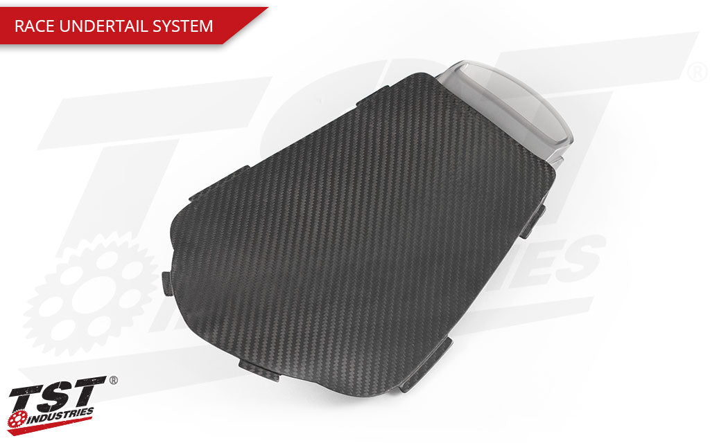 Upgrade your Honda CBR1000RR with the Rac Carbon Fiber Undertail System.