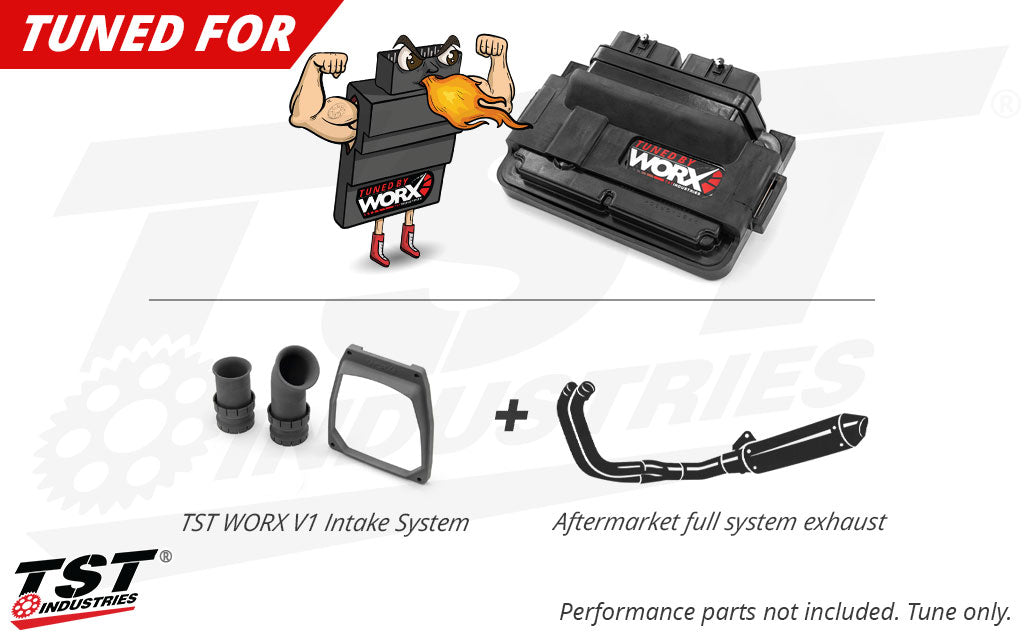 This ECU tune was developed for the pictured items.