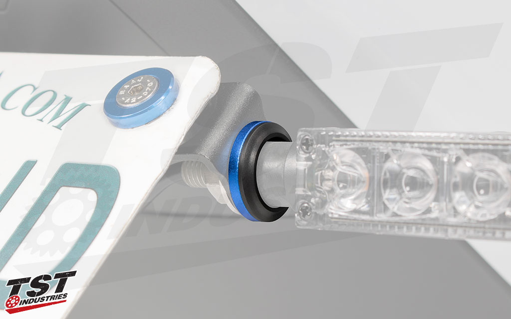 Upgrade the mounting location of your TST Pod Turn Signals with an easy to install anodized accent washer kit.