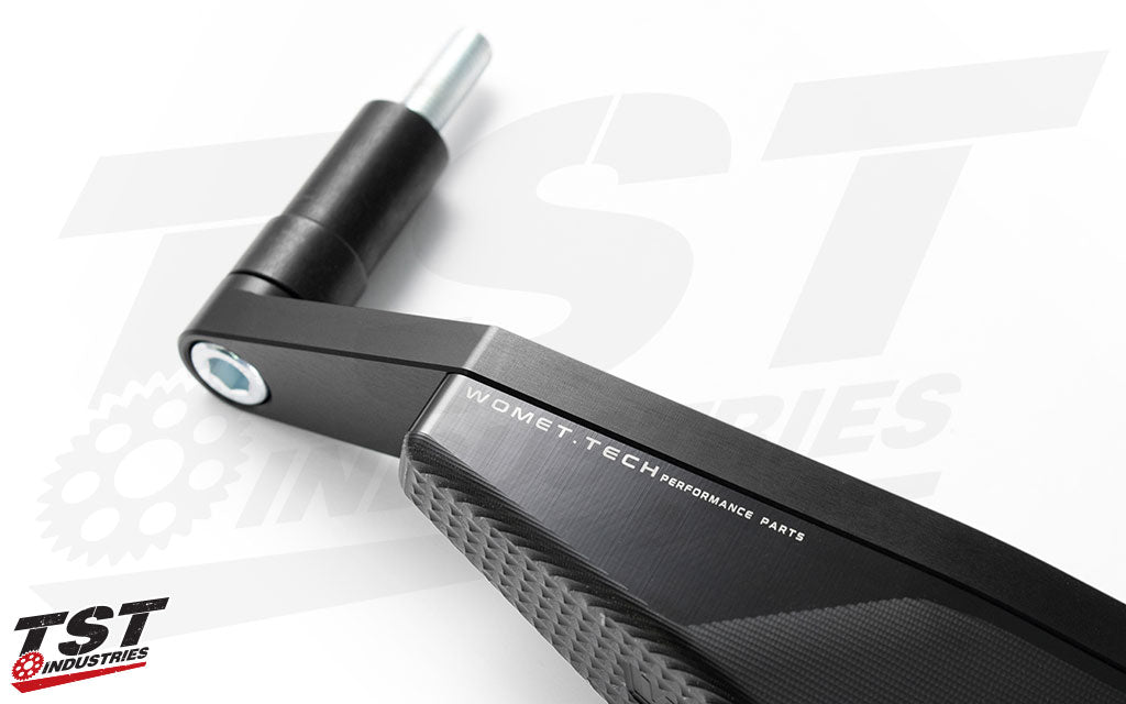 Features Womet-Tech branding on the delrin sliders.