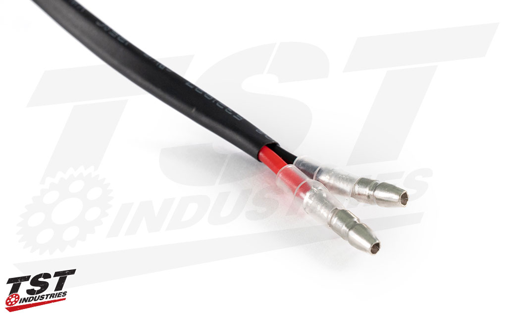 Micro switch terminates in male bullet-connectors for easy installation.