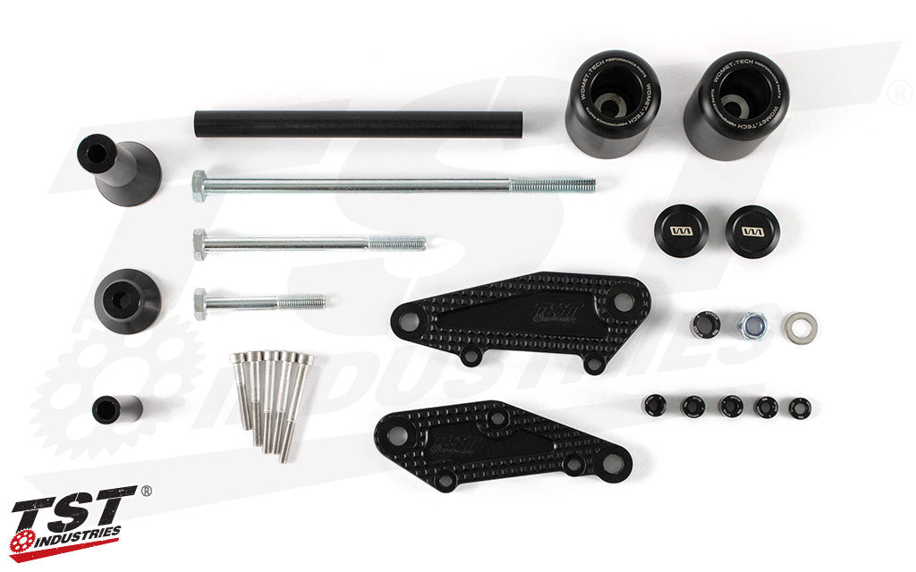 Add real world crash protection to your 2022+ Honda Grom with TST Industries Frame Sliders.