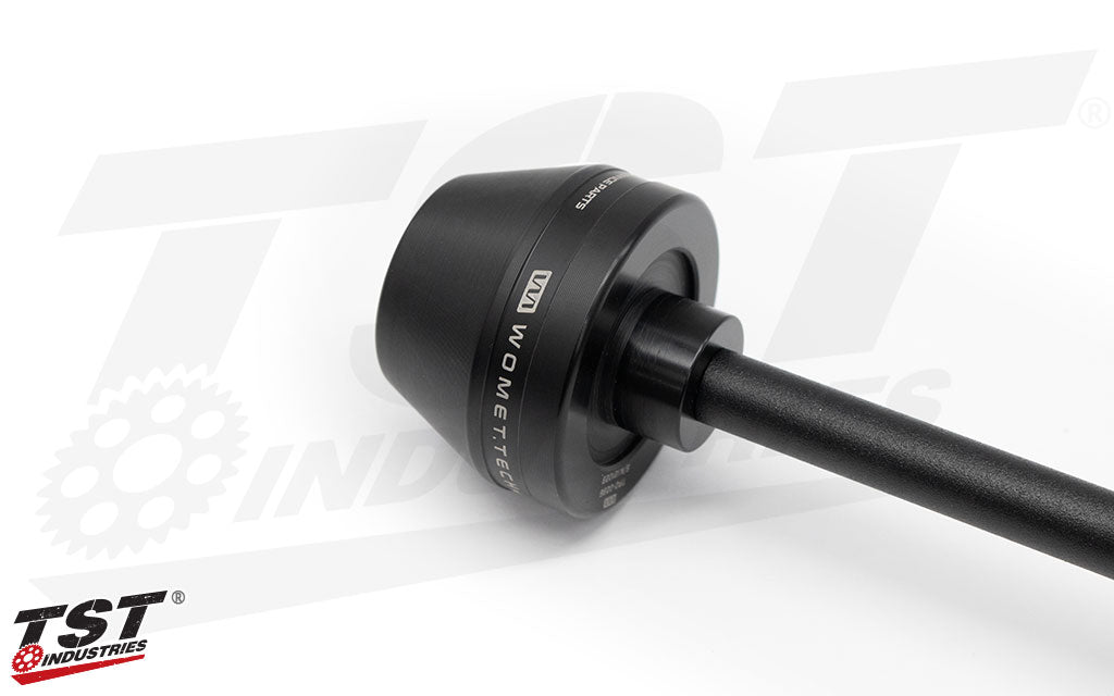Delrin sliders are specially shaped to promote sliding, not catching on the ground surface.