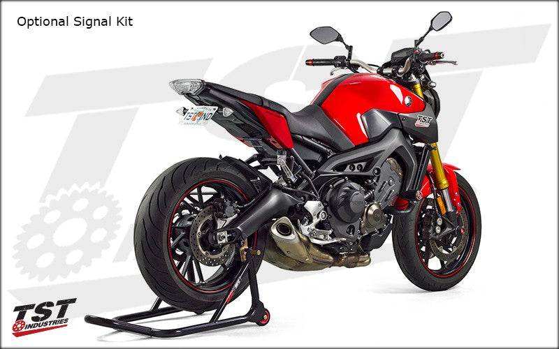 FZ-09 / MT-09 Standard Fixed High Fender Eliminator. LED Rear Pod Signals sold separately.