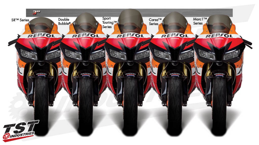 Zero Gravity windscreens on the 2013+ Honda CBR600RR Repsol.