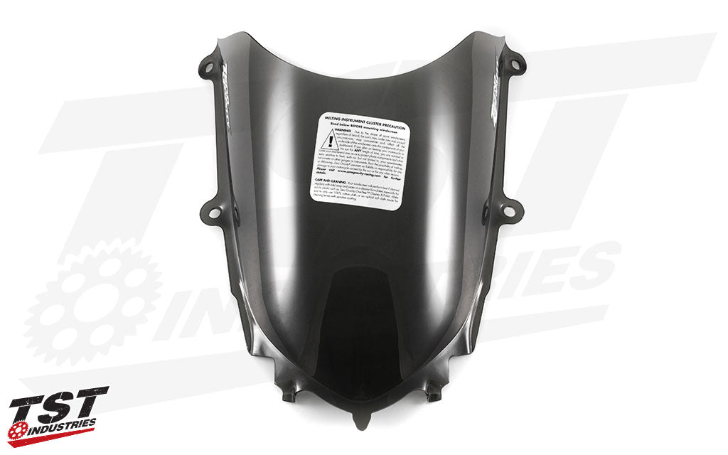 Upgrade your windscreen for superior optics and clarity over your old OEM screen. (Shown with manufacturer sticker. Please remove sticker upon installation