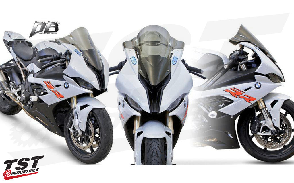Unique "bubble within a bubble" design improves rider performance on the BMW S1000RR.