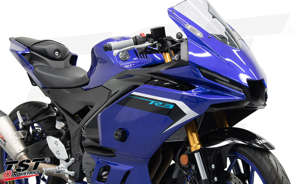 TST Shock Absorbing Frame Sliders for Yamaha YZF-R3 2025+