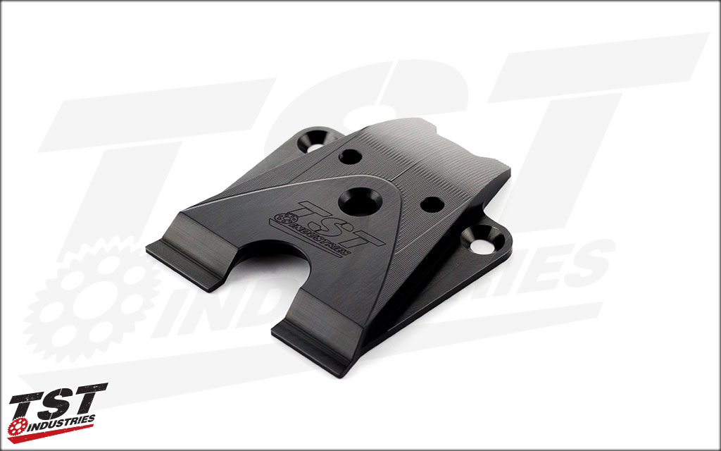 Our exclusive CNC machined aluminum undertail closeout with a gorgeous black anodized finish.