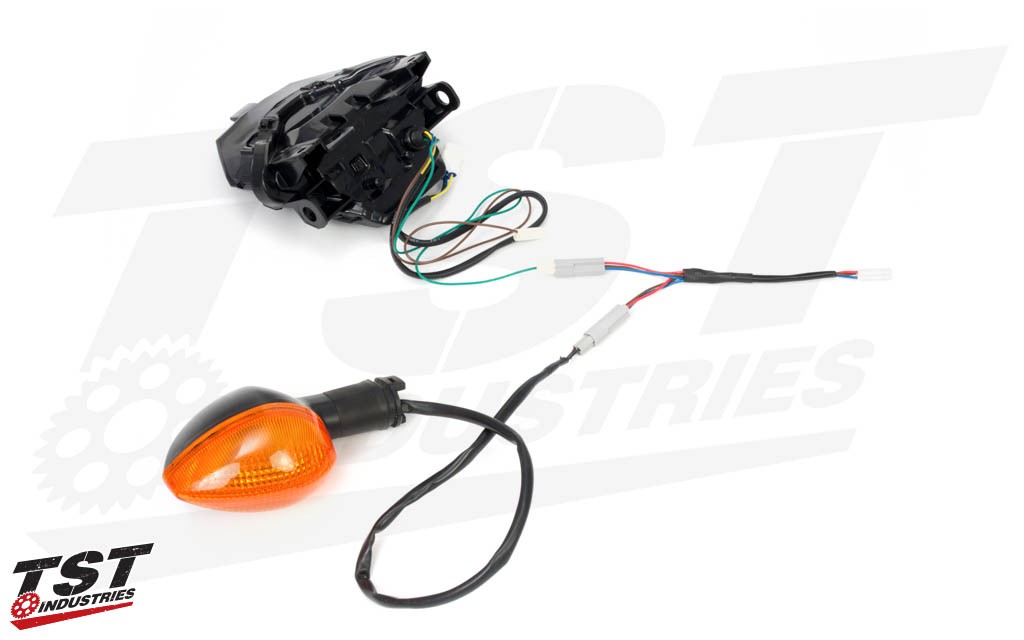 Direct plug and play with TST LED Integrated Tail Light and OEM pod signals.