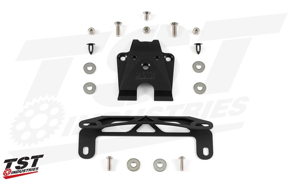 What's Included: TST Elite-1 Fender Eliminator & Undertail Closeout - Fixed Low Mount Kit Shown.