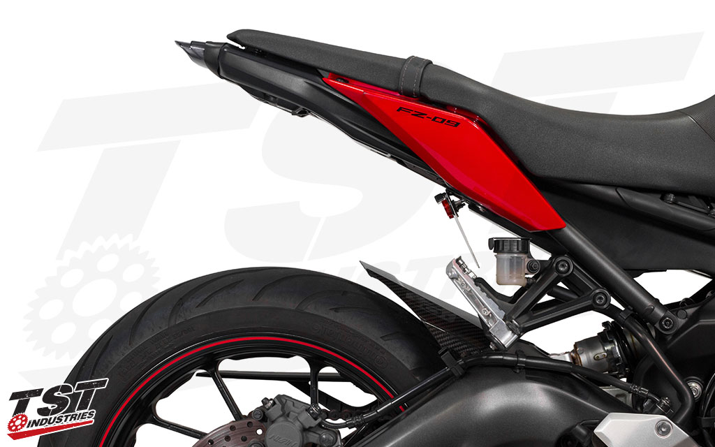 Ditch the bulky OEM stock fender for a lightweight solution that doesn't stand out.