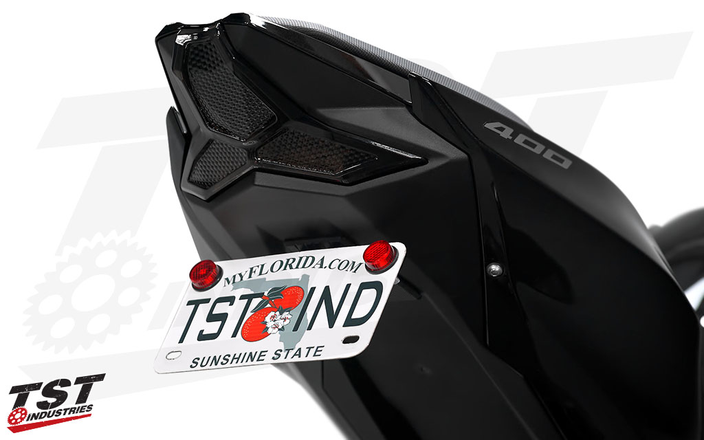 Ditch the oversized and bulky stock fender that comes stock on the Ninja 400 and Z400