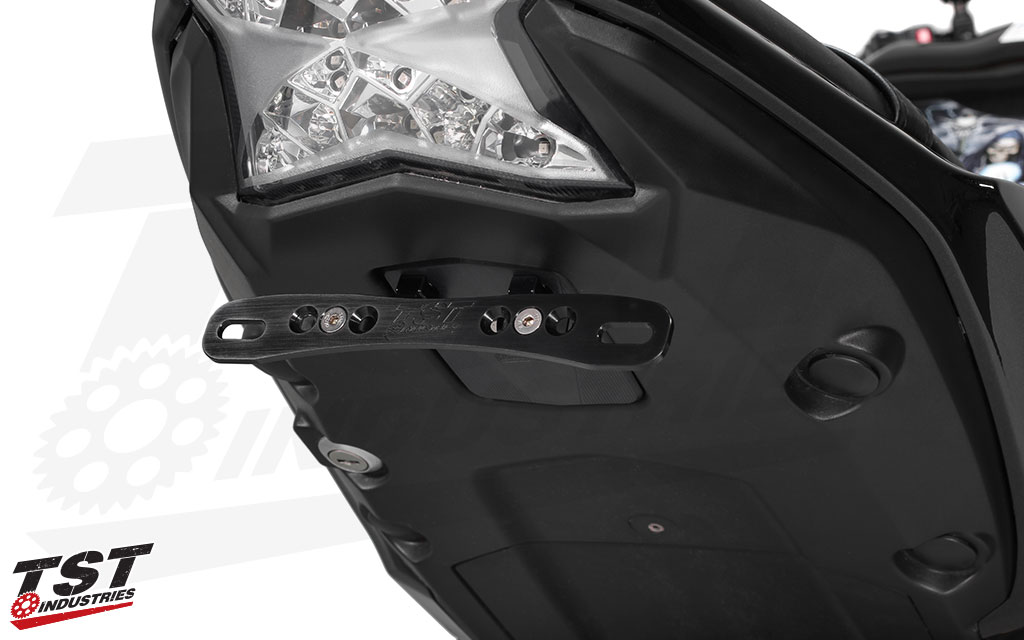 Adjustable license plate bracket enable customized license plate angle.