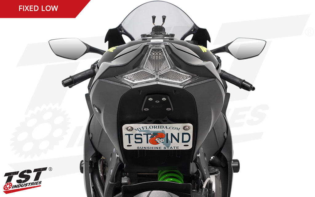 Clean up the entire tail section of your ZX-10R with the Fixed Low Elite-1 Fender Eliminator.