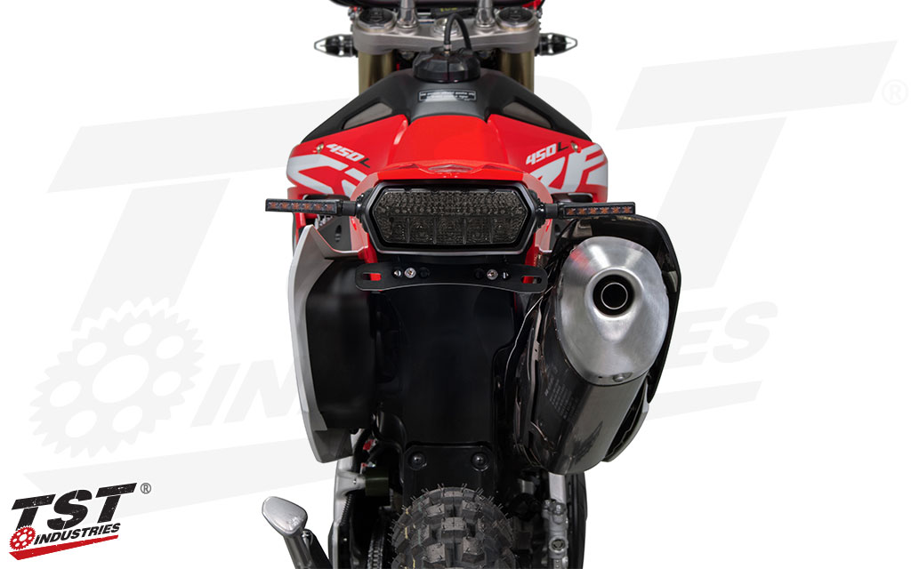 Ditch the oversized stock fender and give your CRF450L a high-quality license plate bracket.