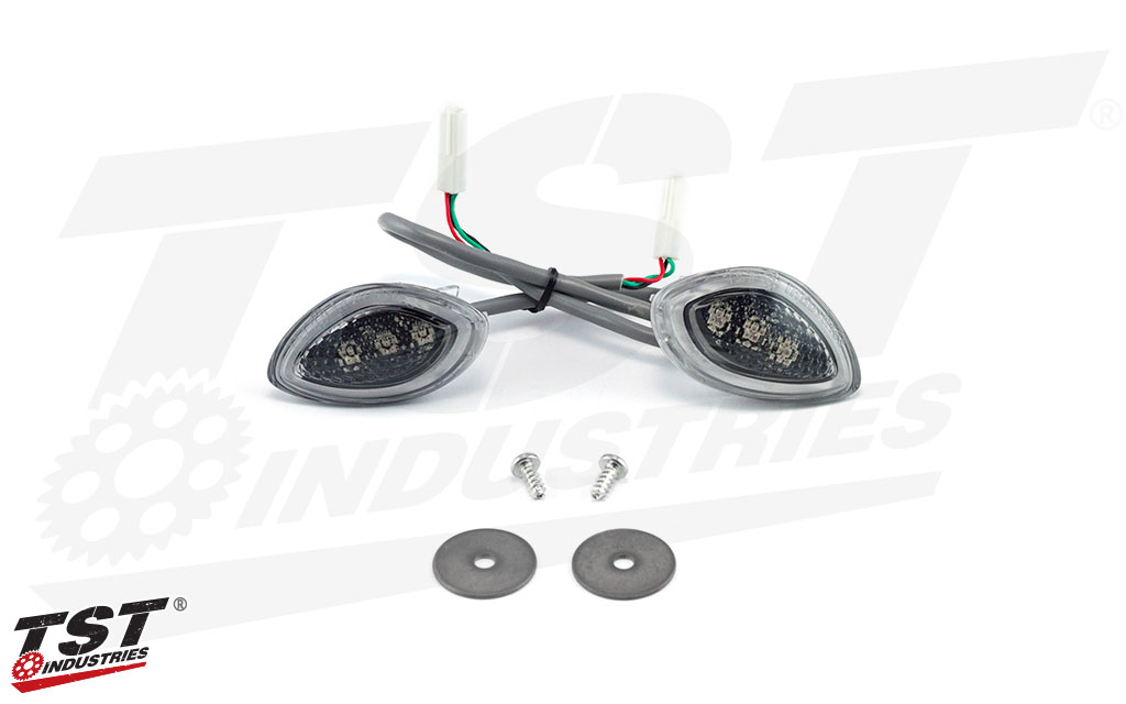 TST Smoked LED HALO-1 Flushmount Turn Signals for Honda CBR600RR 2013+