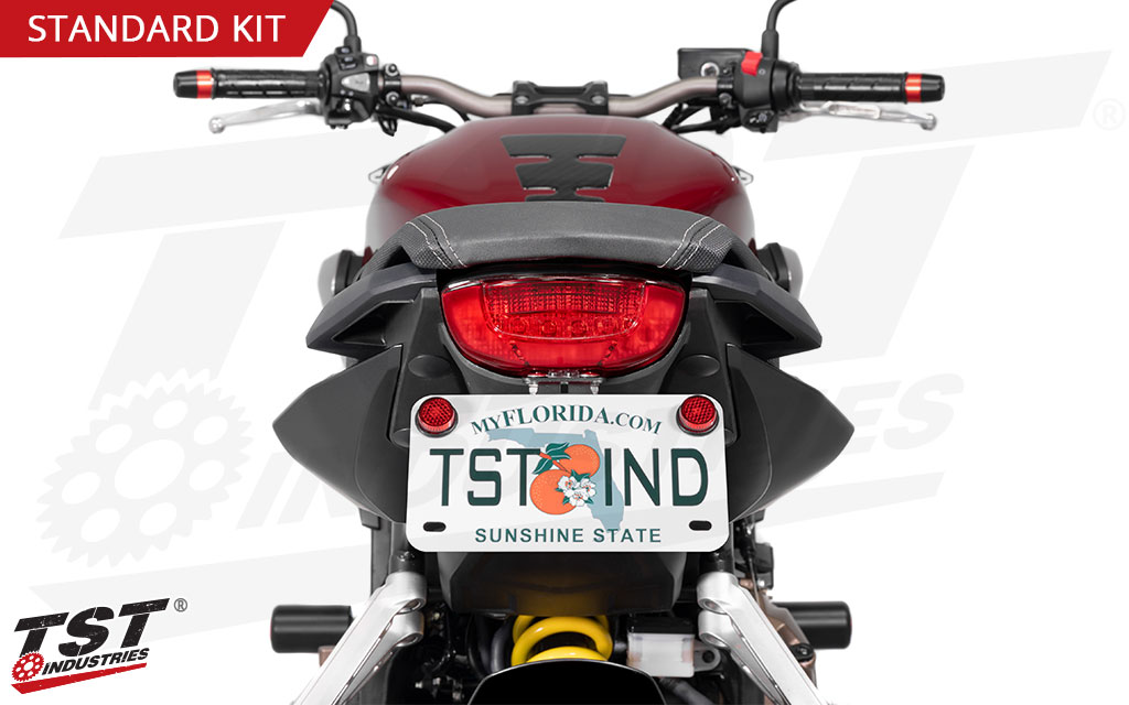 Ditch the large stock fender for a lightweight tail tidy solution from TST Industries.
