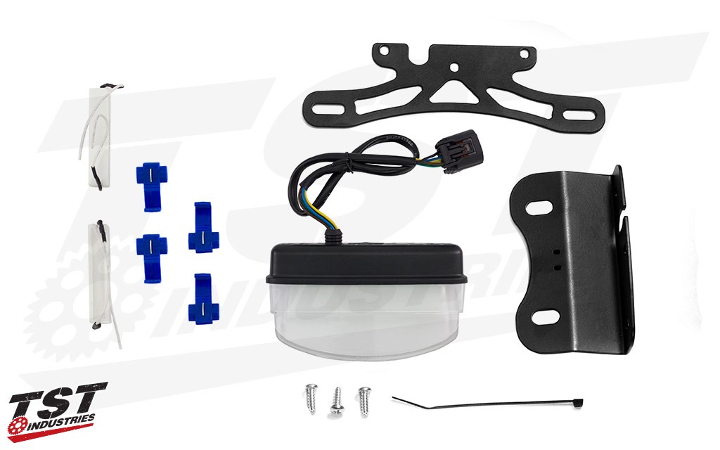 What's included in the TST Industries LED Integrated Tail Light and Fender Eliminator kit for Honda CRF250L / Rally.