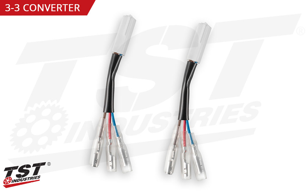 TST Industries Honda 3-3 Front Turn Signal Plug Converters.