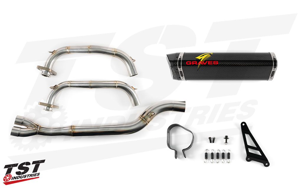 Graves Motorsports WORKS 2 Full System Exhaust for Yamaha R3 2015+ / MT-03 2020+