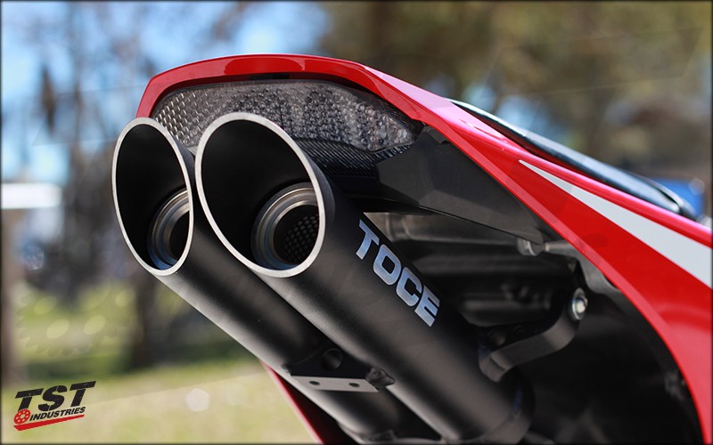 Toce T-Slash Exhaust and TST LED Integrated Tail Light.