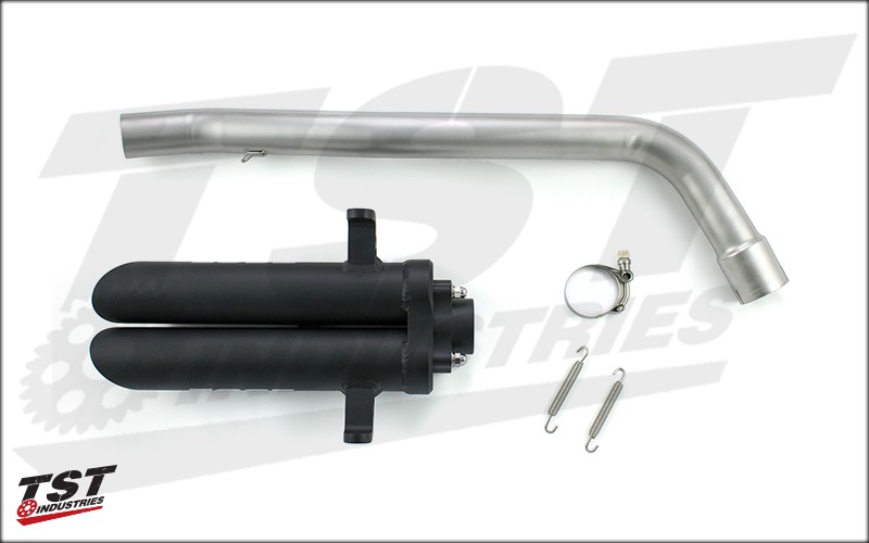 What's Included in the Toce T-Slash slip-on exhaust for the 2013+ Honda CBR600RR.